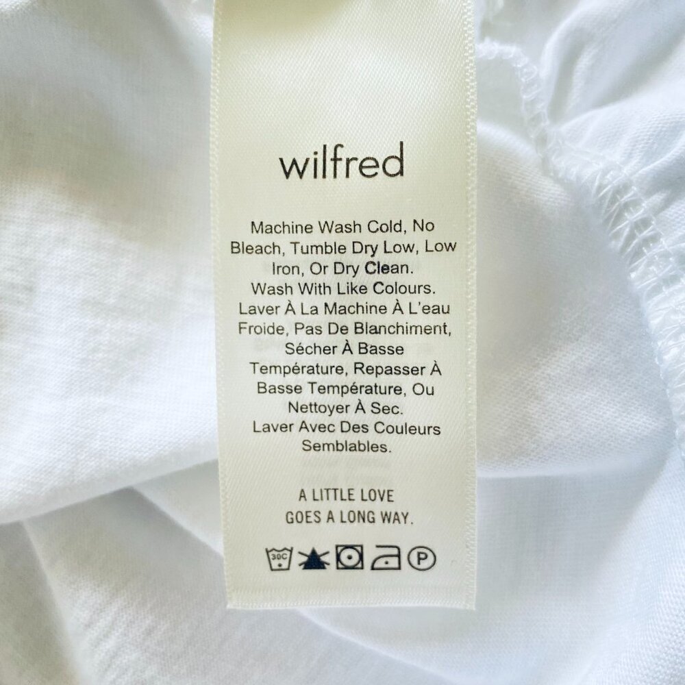 Wilfred Aritzia Abrielle Peplum White Loose Fit Top M​​​​​​​ - Picture 8 of 10